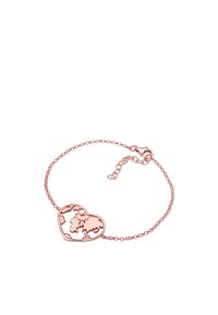 Elli GLOBE HEART - Rokassprādze - rose gold-coloured