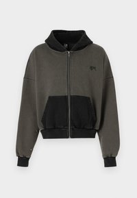 LOGO ZIP HOODIE UNISEX - Sweat zippé - grey/black