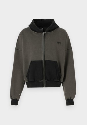 LOGO ZIP HOODIE UNISEX - Zip-up sweatshirt - grey/black