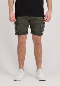 Alpha Industries - CREW PATCH - Shorts - greyblack Miniatyrbild 1