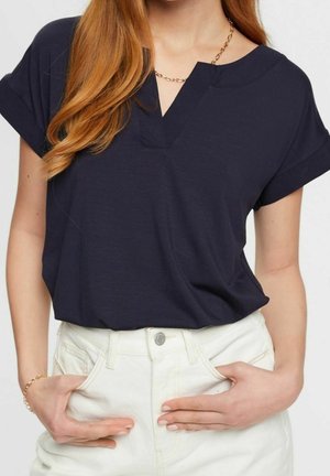 Esprit Collection, T-shirt basic - mottled dark blue