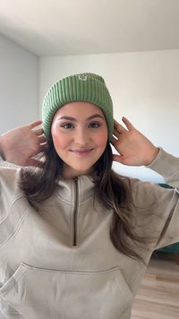 MSCH Copenhagen GALINE RACHELLE ICON BEANIE KEY - Kootud müts - green eyes mel