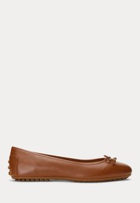 Lauren Ralph Lauren - JAYNA DRIVER FLATS - Ballerina's - deep saddle tan Miniatuurafbeelding 1