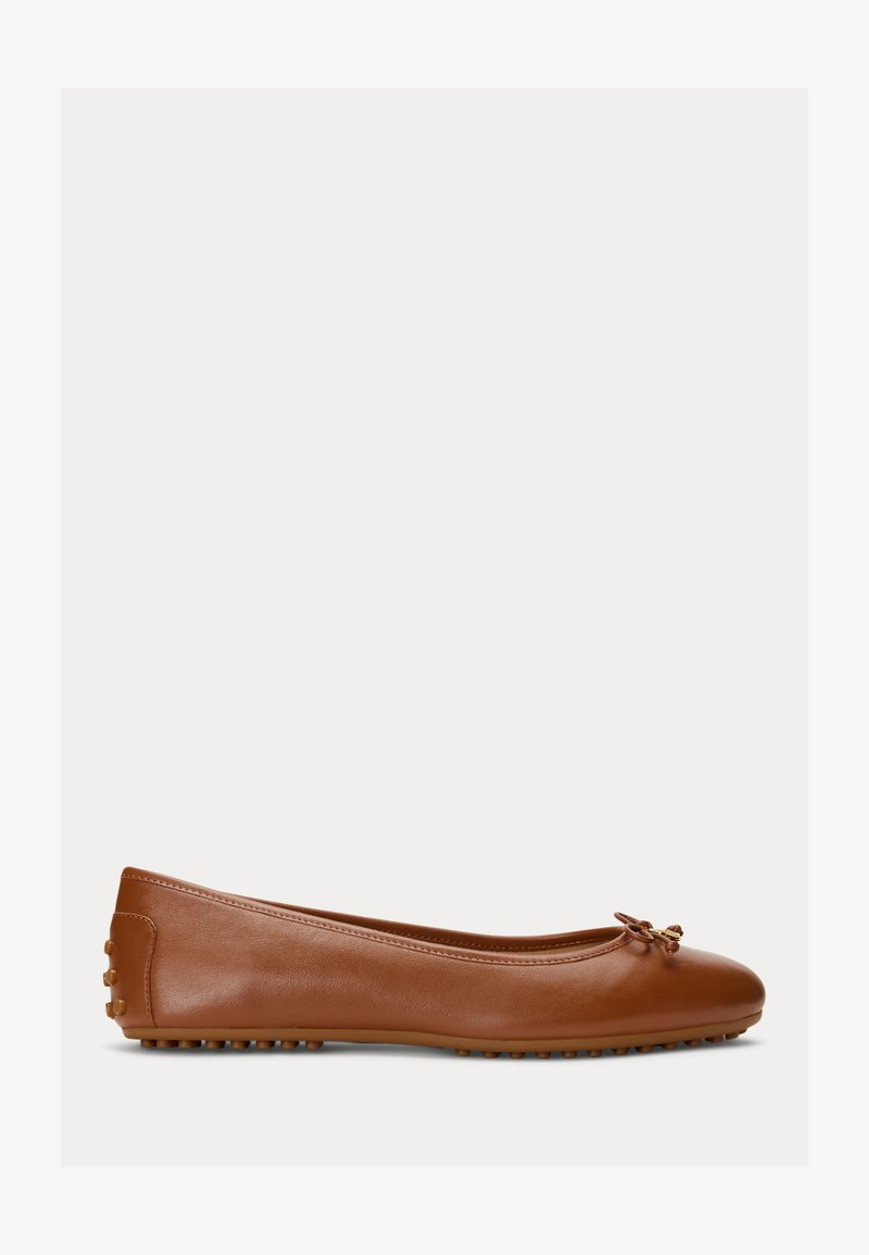 Lauren Ralph Lauren JAYNA DRIVER FLATS - Klasické baleríny - deep saddle tan
