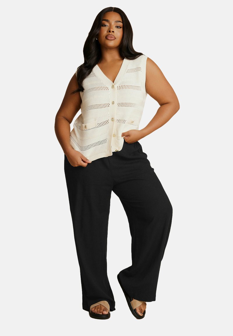 Yours Clothing Pantalones black/antracita