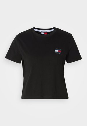Tommy Jeans US FLAG TEE - Print T-shirt - black