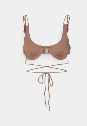 We Are We Wear SAMIRA UNDERWIRE CHAIN STRAP - Πάνω μέρος μπικίνι - mushroom