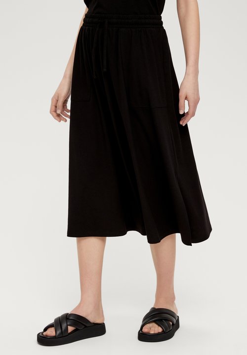 Minus MIJESSI SKIRT - Leren rok - black/zwart