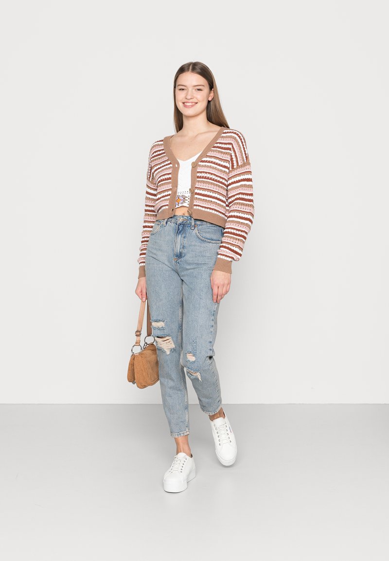 Damen Strickjacken | Hollister Co. CARDI STRIPE Strickjacke multi stripe/braun - NM12730 Damen Strickjacken | Hollister Co. CARDI STRIPE Strickjacke multi stripe/braun - NM12730
