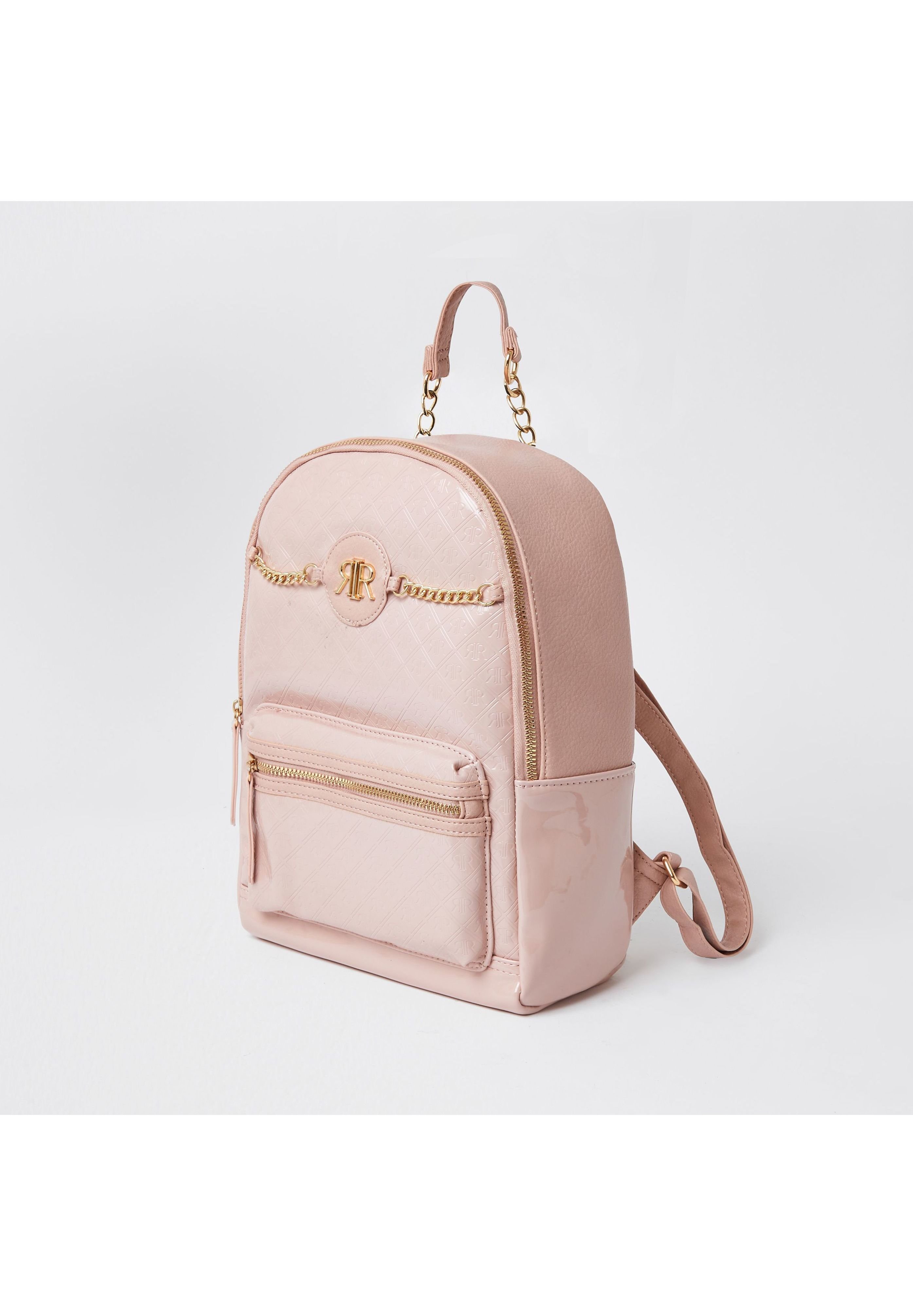 river island white backpack