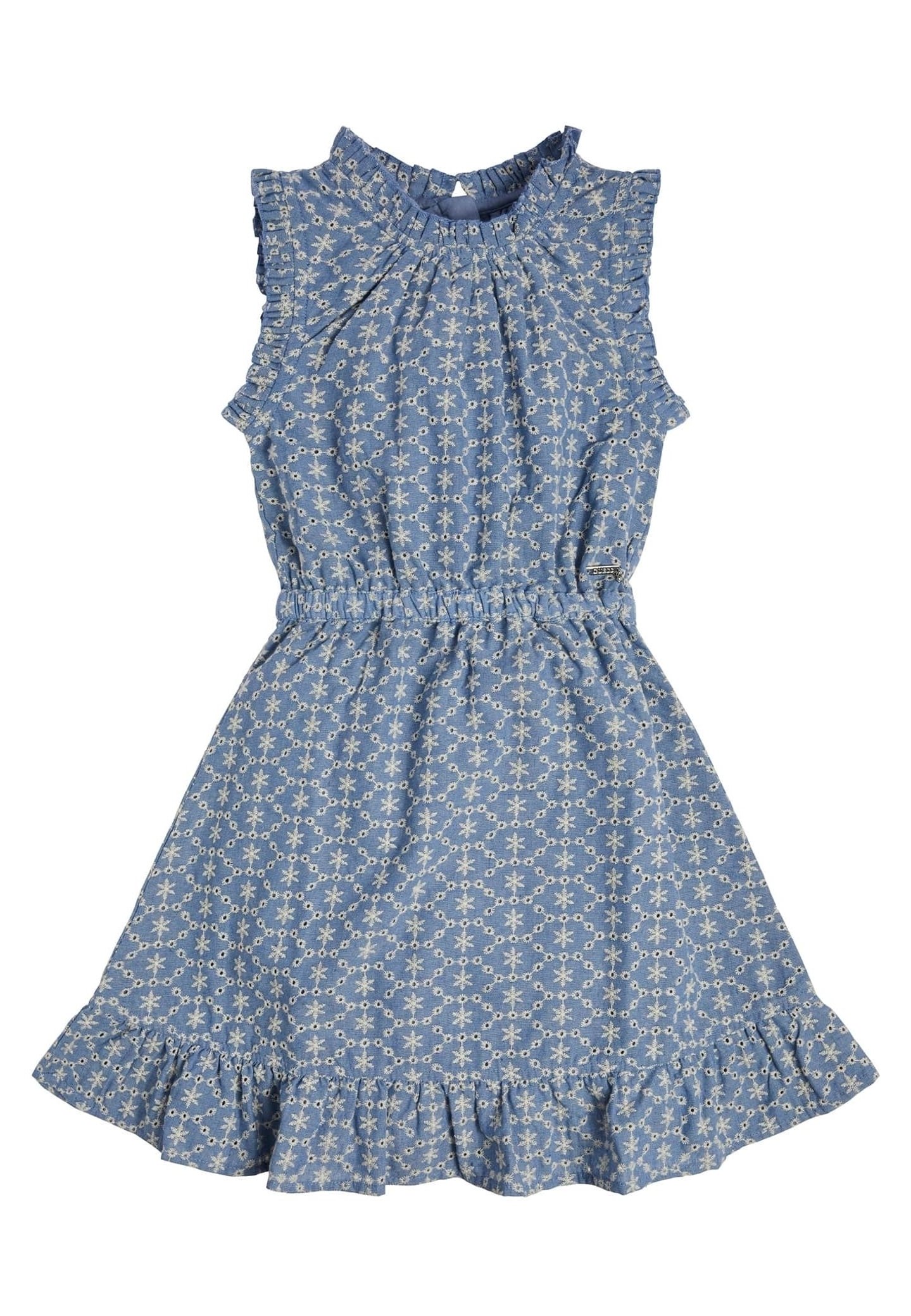 Guess MIT BRODERIE ANGLAISE Vestido informal blau/azul - Main Image