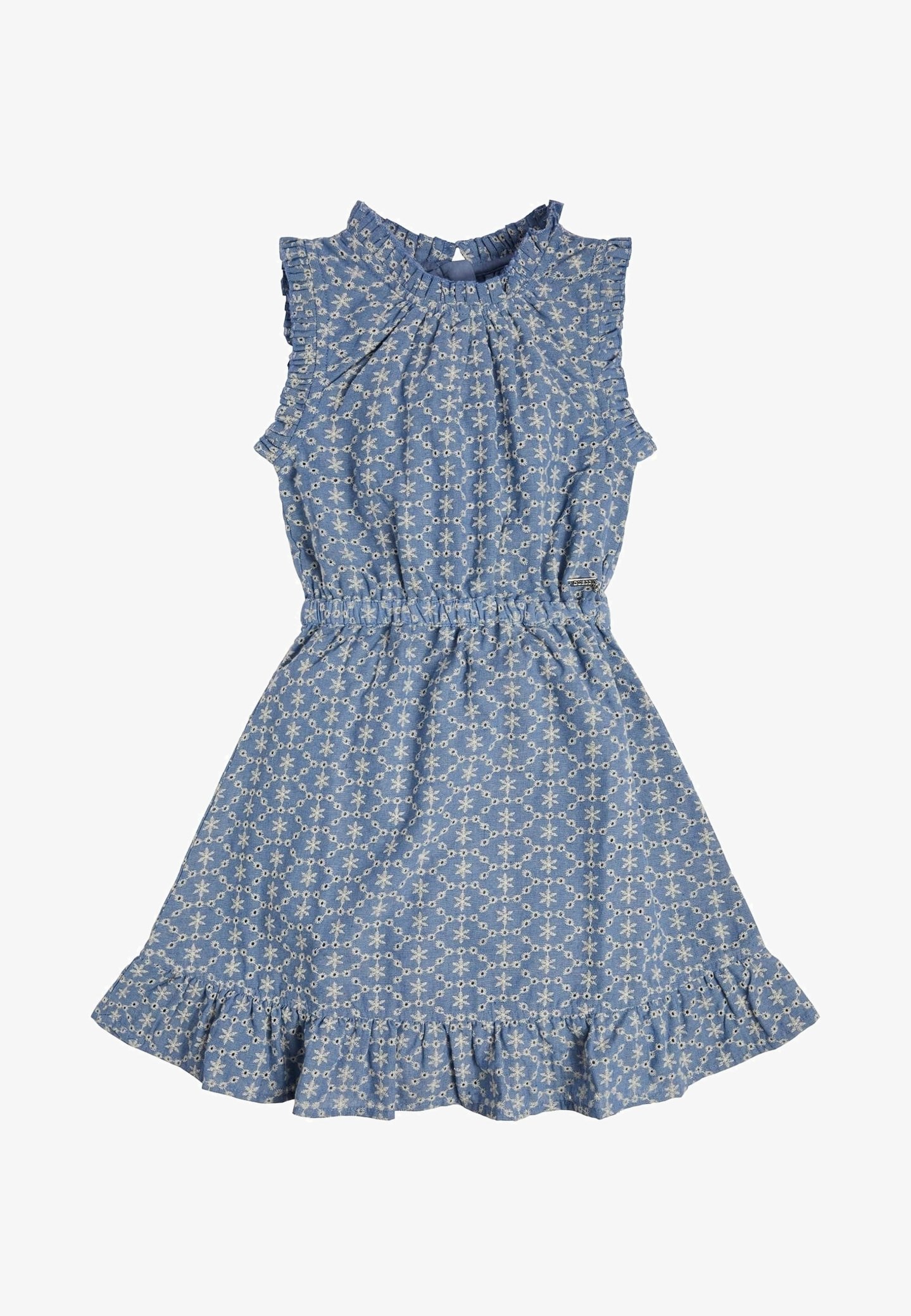 Guess MIT BRODERIE ANGLAISE Vestido informal blau/azul