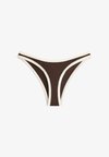 CONTRAST TRIM U-CUT MEDIUM-COVERAGE BIKINI BRIEFS - Bas de bikini - mottled light brown