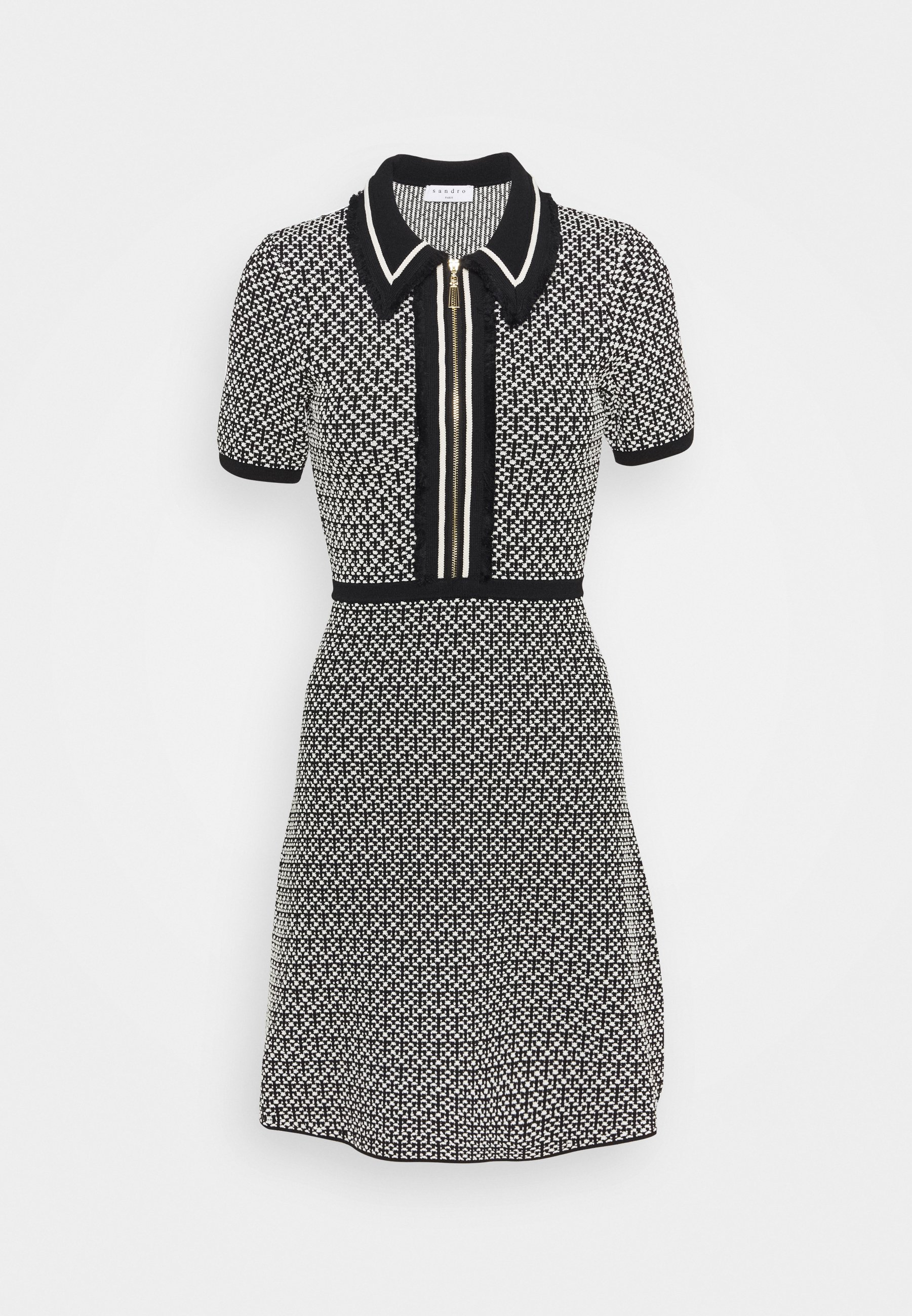 sandro POLIE Kjole noirblancsvart Zalando.no sandro Kjole - noir
