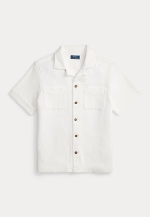 WAFFLE-KNIT COTTON-LINEN CAMP SHIRT - Shirt - nevis