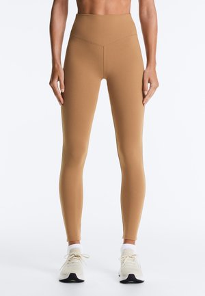 OYSHO EVERMOVE HIGH-RISE ANKLE-LENGTH - Tights - light brown