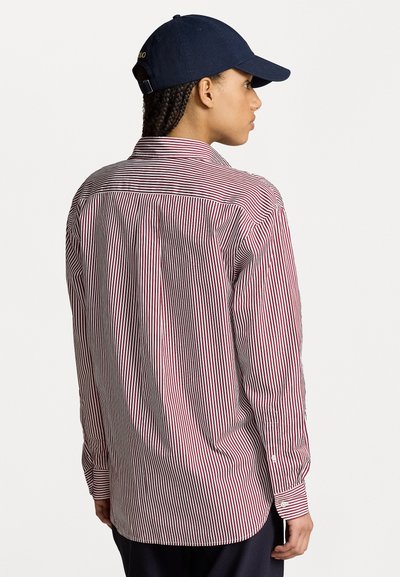 Polo Ralph Lauren RELAXED FIT STRIPED COTTON SHIRT - Pogājama blūze - wine/white
