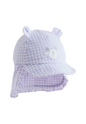 Hat - purple gingham