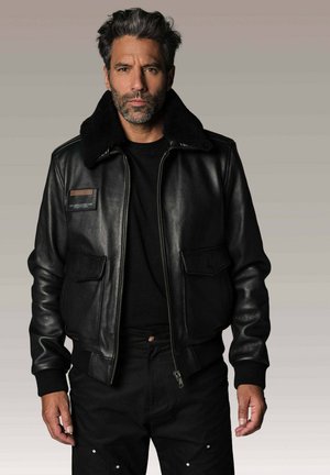 FLIGHT AIRBORN - Veste en cuir - noir