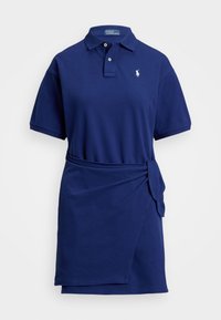 COTTON POLO WRAP DRESS - Srajčna obleka - harrison blue