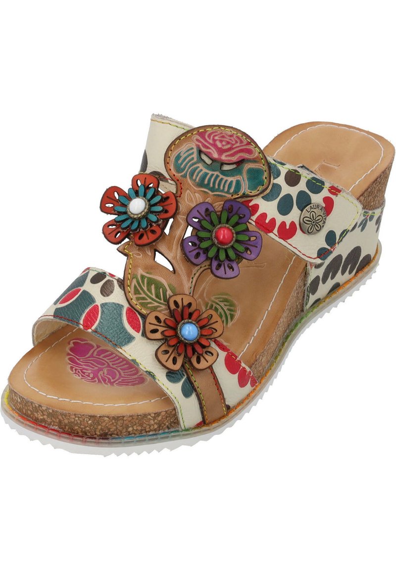 Chaussures Femme Laura Vita Mules LAURA VITA En Cuir - Talon Compensé 6cm, Style Élégant Et Confortable Chaussures Décontractées