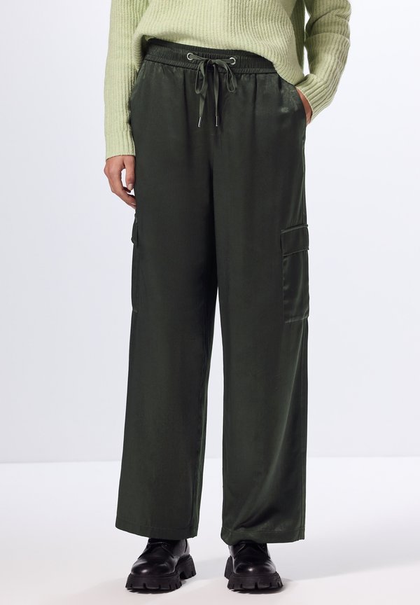 WIDE LEG - Cargohose - grün