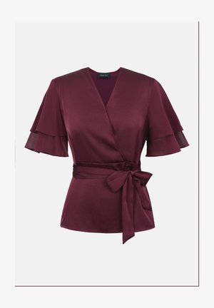 Anna Field by Zalando, CHIFFON SLEEVE - Μπλούζα - burgundy