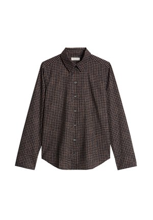 Marc O'Polo, MARC O'POLO BLUSE A-SHAPE AUS PAPERTOUCH-POPELINE   - Hemdbluse - medium brown