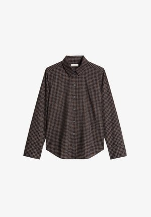 Marc O'Polo, MARC O'POLO BLUSE A-SHAPE AUS PAPERTOUCH-POPELINE - Overhemdblouse - medium brown