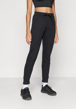 BASICS CUFF PANTS LARGE LOGO - Pantaloni sportivi - black