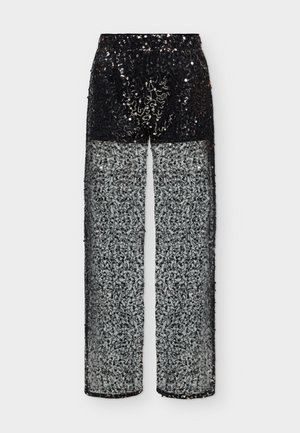 Noisy May, NMSYLVIA SEQUIN PANT - Pantalon classique - dark grey