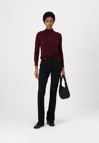 pure cashmere MOCKNECK - Pulóver - burgundy