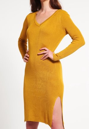 Gebreide jurk - gold-coloured