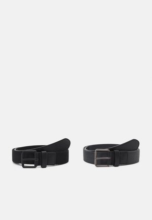 STRETCH BASIC BELT UNISEX 2 PACK - Skärp - black/charcoal