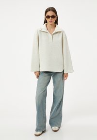Koton SHEARLING DETAIL OVERSIZE SWEATSHIRT. - Sudadera - grey