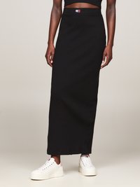 Tommy Jeans BADGE SKIRT - Fustă tip creion - black
