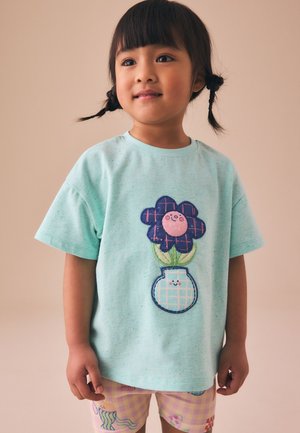 Next, REGULAR FIT - SHORT SLEEVE T-SHIRT AND CYCLE SHORTS SET  . - Short - blue flower
