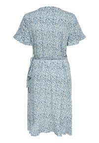 ONLY ONLOLIVIA WRAP DRESS - Hverdagskjole - dusk blue/lyseblå - Zalando.dk