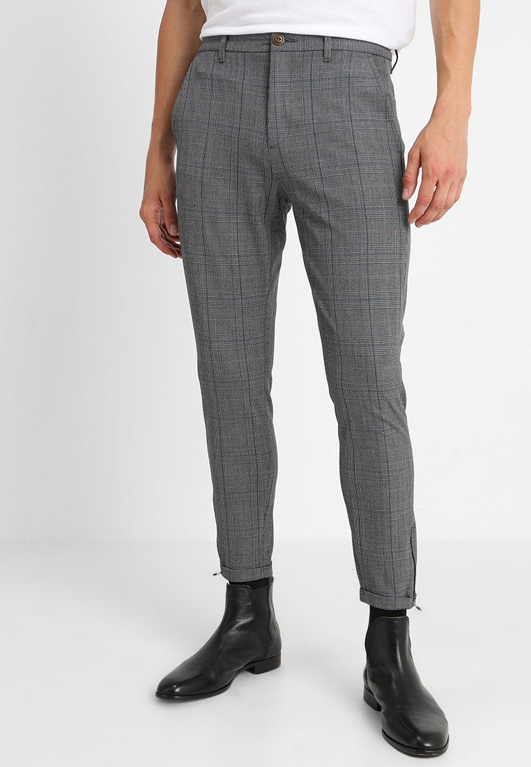 2017 Men new trousers England style vertical striped slim fit pants men woolen c