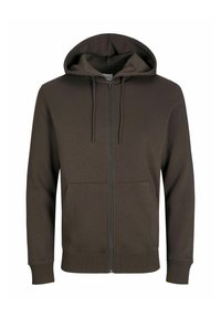 Jack & Jones JJESTAR BASIC HOOD - Sweat à capuche - bungee cord/marron