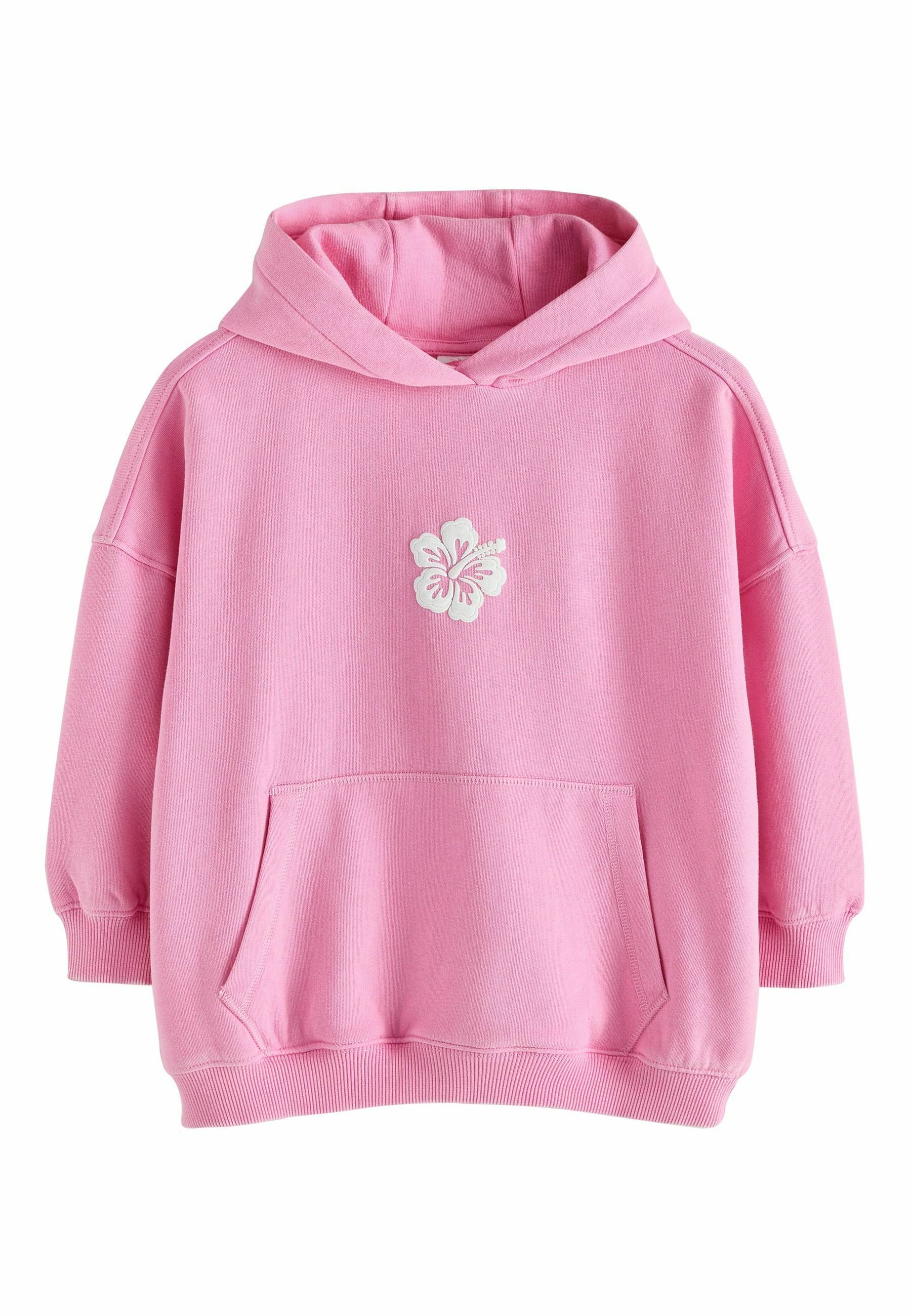 Sweat Capuche Tunique Fille NEXT – 10 Ans – Noir Géométrique – Fermeture Éclair Coton