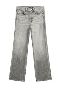 HIGH-WAIST WIDE-LEG - Wide leg - grey