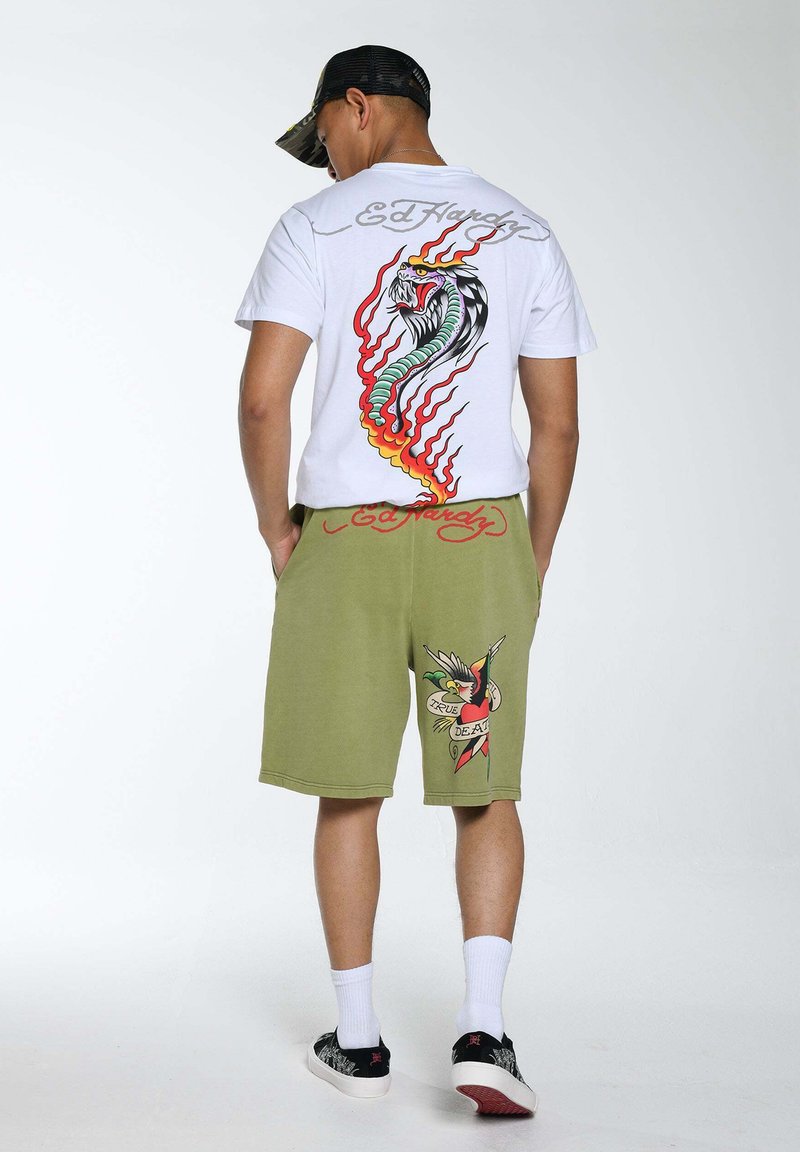 Ed Hardy TRUE TILL DEATH  - Tracksuit bottoms - green