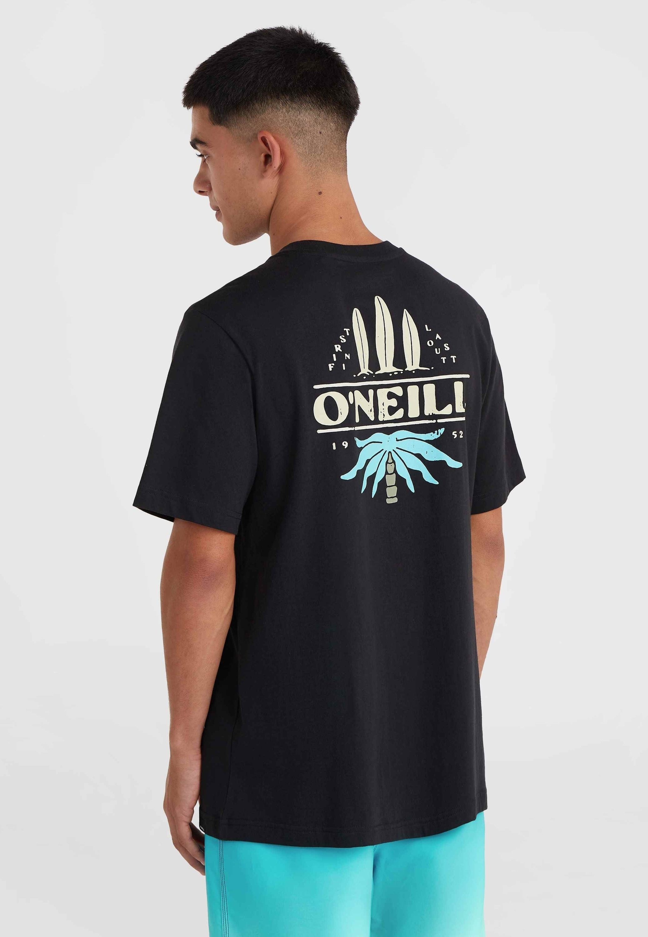 T-shirt O’Neill Homme Noir Taille L – Coupe Régulière, Coton, Imprimé Graphique