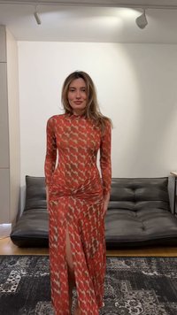 Bardot LEA PRINTED MESH DRESS - Maxi dress - red spot/light red - Zalando.ie