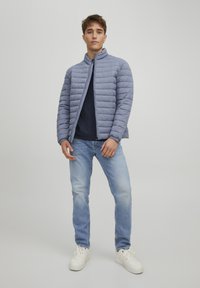 Jack & Jones PREMIUM JJERECYCLE PUFFER COLLAR  - Lagana jakna - flint stone