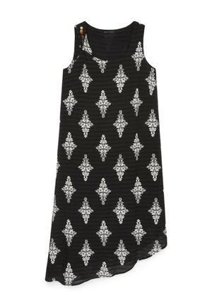 Fiorella Rubino, VESTITO SMANICATO CON STAMPA - Freizeitkleid - nero