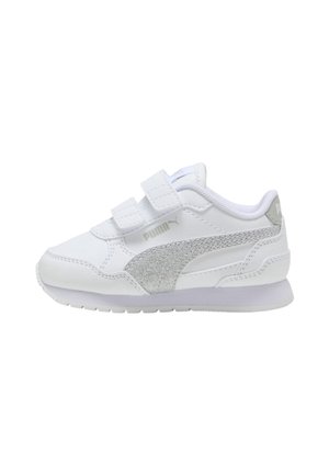 ST RUNNER V4 SL GLITTER V INF - Scarpe primi passi - puma white-puma silver-cool light gray