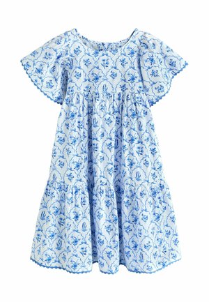 Next, REGULAR FIT - FLORAL SLEEVE - Robe de jour - blue