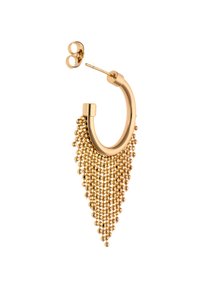 Guldørering i hoop-stil med en kaskade af små perler, trekantet form, blank finish og stik-tilbagelukning.